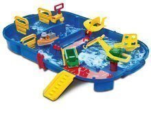 Piste acquatiche per bambini - Pista d'acqua  AquaPlay LockBox nella valigetta con l'ippopotamo Willma e diga con pompa d'acqua_1