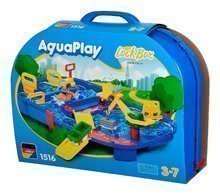 Vodne dráhy pre deti - Vodná dráha Aquaplay LockBox v kufríku s hrošíkom Willmou a priehradou s vodnou pumpou_22