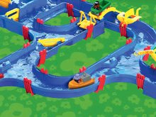 Vodne steze za otroke - Vodna steza Container Port AquaPlay s premičnim tovornim žerjavom z 2 figuricama in mlinom_0