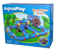 Vodne dráhy pre deti - Vodná dráha Mega Water Wheel AquaPlay viacposchodová s vodným mlynom a šmykľavkou s loďkami figúrkami a doplnkami_1
