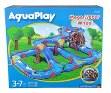 Vodne dráhy pre deti - Vodná dráha Mega Water Wheel AquaPlay viacposchodová s vodným mlynom a šmykľavkou s loďkami figúrkami a doplnkami_2