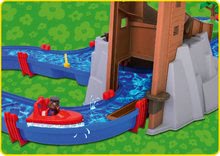 Wasserstraßen für Kinder - Wasserbahn Adventure Land AquaPlay Abenteuer unter einem Wasserfall und in einem Bergturm sowie mit der Wasserkanone auf der Insel_6