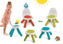 Seturi mobilier grădină pentru copii - Set 3 scăunele KidChair Smoby cu 2 măsuţe (filtru UV) verde albastru și gri de la 18 luni_16