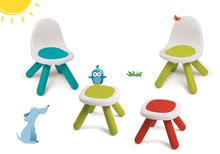 Zestawy mebli ogrodowych dla dzieci - Dwie krzesła KidChair Smoby a 2 szarych stolików (filtry UV) niebieska zielona od 18 miesięcy_15