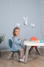 Detský záhradný nábytok - Set stôl KidTable White Smoby šedokrémový výška 45 cm s dvoma stoličkami s anti UV filtrom_4