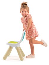 Dětský záhradní nábytek sety - Set stůl pro děti KidTable zelený Smoby se dvěma židlemi a stolkem s UV filtrem_7
