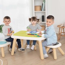 Dětský záhradní nábytek sety - Set stůl pro děti KidTable zelený Smoby se dvěma židlemi a stolkem s UV filtrem_1