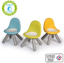 Mobili da giardino per bambini - Sedie per bambini 3 pezzi Kid Chair Outdoor Smoby blu verde e gialla con filtro UV e capacità di carico fino a 50 kg altezza sedile  27 cm dai 18 mes SM880118_3