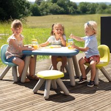 Meble ogrodowe dla dzieci - Krzesło dla dzieci 3 sztuki Kid Chair Outdoor Smoby niebieskie, zielone i żółte z filtrem UV o nośności 50 kg wysokość siedziska 27 cm od 18 miesięcy_1