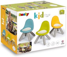 Dětský záhradní nábytek - Židle pro děti 3 kusy Kid Chair Smoby modrá zelená a žlutá s UV filtrem o nosnosti 50 kg výška sedáku 27 cm od 18 měsíců_16