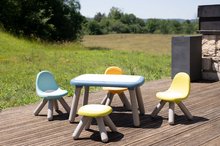 Meble ogrodowe dla dzieci - Krzesło dla dzieci 3 sztuki Kid Chair Outdoor Smoby niebieskie, zielone i żółte z filtrem UV o nośności 50 kg wysokość siedziska 27 cm od 18 miesięcy_4