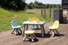 Mobilier de grădină pentru copii - Scăunel pentru copii 3 bucăți Kid Chair Outdoor Smoby albastru verde și galben cu filtru UV capacitate maximă admisă 50 kg înălțimea scaunului 27 cm de la 18 luni_2