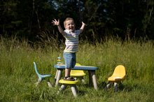 Dětský záhradní nábytek - Židle pro děti 3 kusy Kid Chair Smoby modrá zelená a žlutá s UV filtrem o nosnosti 50 kg výška sedáku 27 cm od 18 měsíců_5