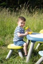 Mobilier de grădină pentru copii - Scăunel pentru copii 3 bucăți Kid Chair Outdoor Smoby albastru verde și galben cu filtru UV capacitate maximă admisă 50 kg înălțimea scaunului 27 cm de la 18 luni_13