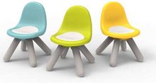 Dětský záhradní nábytek - Židle pro děti 3 kusy Kid Chair Smoby modrá zelená a žlutá s UV filtrem o nosnosti 50 kg výška sedáku 27 cm od 18 měsíců_1