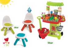 Detský záhradný nábytok sety - Set Piknik stolík s dvoma stoličkami KidChair Smoby a zeleninový stánok so 40 doplnkami od 24 mes_21