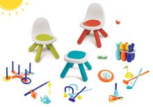Gartenmöbel für Kinder Sets - Set Picknicktisch mit zwei Stühlen KidChair Smoby und Sportset 7 Spiele Jardin&Saisons ab 24 Monaten_21