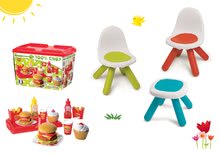 Seturi mobilier grădină pentru copii - Set măsuţă Picnik Smoby cu spaţiu pentru depozitare şi set de hamburger 100% Chef cu 25 de accesorii de la 24 luni_17