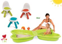 Gartenmöbel für Kinder Sets - Set Picknicktisch mit zwei Stühlen KidChair Smoby und Sandkasten Schmetterling mit Springbrunnen ab 24 Monaten_10
