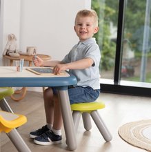 Otroško vrtno pohištvo - Miza za otroke s zelenim stolčkom in taburetko Kid Table Smoby modra višina 45 cm s anti UV filtrom_10