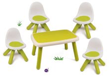 Detský záhradný nábytok sety - Set stôl pre deti KidTable zelený Smoby s dvoma stoličkami s UV filtrom a vaflovač s kávovarom a mixérom_23