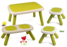 Detský záhradný nábytok sety - Set stôl pre deti KidTable zelený Smoby s dvoma stolčekmi a vodná dráha LockBox_34
