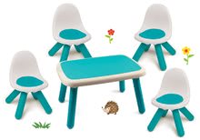 Dětský záhradní nábytek sety - Set stůl pro děti KidTable zelený Smoby se dvěma židlemi a stolkem s UV filtrem_25