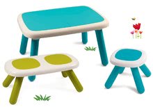 Dětský záhradní nábytek sety - Set stůl pro děti KidTable zelený Smoby s lavicí a stolečkem s UV filtrem_22