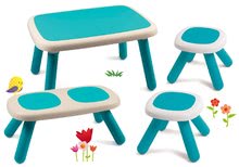 Set mobili da giardino per bambini  - Set tavolo per bambini KidTable verde Smoby con due tavolini con filtro UV e scopa con paletta_18