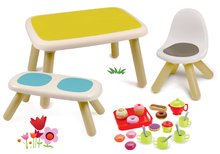 Detský záhradný nábytok sety -  NA PREKLAD - Mesa KidTable verde Smoby para niños Con una silla de lámpara con un filtro UV y un juego de comedor en una caja._21