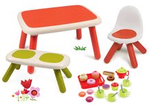 Set mobili da giardino per bambini  - Set tavolo per bambini KidTable verde Smoby con panca-sedia con filtro UV e servizio da pranzo in box_20