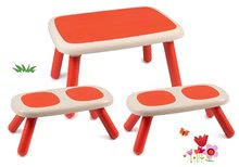 Gartenmöbel für Kinder Sets - Kindertischset KidTable rot Smoby mit Bank, Tisch mit UV-Filter und Küche_24