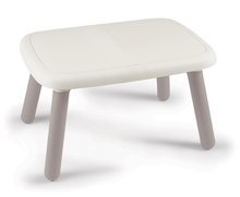 Detský záhradný nábytok - Set stôl KidTable White Smoby šedokrémový výška 45 cm s troma stoličkami s anti UV filtrom_2