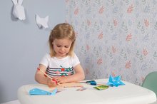 Dětský záhradní nábytek - Set stůl KidTable White Smoby šedokrémový výška 45 cm se třemi židlemi s anti UV filtrem_3