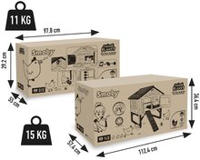 Kurin pre sliepky -  NA PREKLAD - Gallinero para 5 gallinas Cluck Cluck Cottage Green Smoby 4 puertas con escaleras y alimentador y nido con huevo falso 128 cm de altura_14