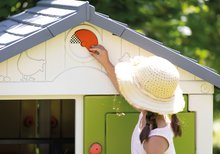 Coteț pentru găini - Coteț pentru 5 găini Cluck Cluck Cottage Green Smoby 4 uși cu trepte și o hrănitoare cu un cuib un ou fals de 128 cm înălțime_5