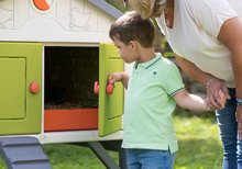 Kurnik za kokoške - Kurnik za 5 kokoši Cluck Cluck Cottage Green Smoby 4 vrata s stopničkami in krmilnico in gnezdo z imitacijo jajca 128 cm višina_4