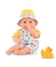 Bábiky od 18 mesiacov - Bábika na kúpanie Bebe Bath TropiCorolle Corolle s hnedými klipkajúcimi očami a kačičkou 30 cm od 18 mes_0