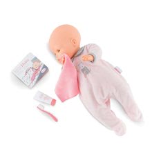 Igrače dojenčki od 24. meseca - Dojenček Eloise gre v posteljo Mon Grand Poupon Corolle 36 cm z modrimi mežikajočimi očkami in 4 dodatki od 24 mes_1
