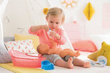 Igrače dojenčki od 24. meseca - Dojenček Paul pije in lula Mon Grand Poupon Corolle 36 cm z rjavimi mežikajočimi očkami in 2 dodatkoma od 24 mes_3
