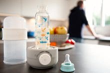 Dojčenské fľaše - Sada dojčenských sklenených fliaš Beaba Origami 2x250 ml modrá a krémová od 0 mesiacov_0