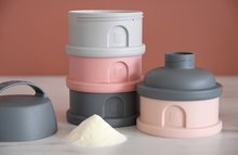 Posode in doze za živila - Posodica za mlečno formulo Formula Milk Container Beaba 4-delna Mineral Grey Pink sivo-rožnata od 0 mes_5