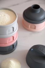 Pojemniki i foremki na żywność - Dozownik mleka w proszku Formula Milk Container Beaba 4-częściowy Mineral Grey Pink szaro-różowy od 0 miesięcy_6