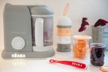 Parní hrnec s mixérem - Set parní vařič a mixér Babycook® Solo Beaba + dárek 2 dózy lahvička s uzávěrem a lžička šedý od 0 měsíců_11