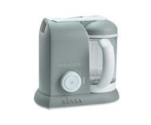 Parný hrniec s mixérom - Set parný varič a mixér Babycook® Solo Beaba + darček 2 dózy fľaštička s uzáverom a lyžička šedý od 0 mesiacov_0