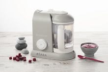 Aparat de gătit pe aburi cu mixer - Set aparat de gătit cu aburi si mixer Beaba Babycook® Solo gri + cadou set de veselă Silicone meal din 4 piese_1