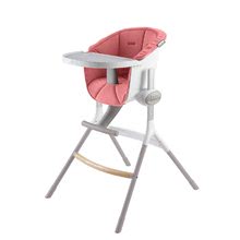 Jedálenské stoličky - Textilná vložka Beaba Up & Down k drevenej jedálenskej stoličke ružová od 6 mesiacov_0