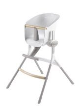 Jedálenské stoličky - Jedálenská stolička z dreva Up & Down High Chair Beaba polohovatelná do 6 výšok šedo-biela od 6-36 mesiacov_3