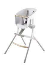 Jedálenské stoličky - Jedálenská stolička z dreva Up & Down High Chair Beaba polohovatelná do 6 výšok šedo-biela od 6-36 mesiacov_2