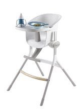 Stoli za hranjenje - Stolček za hranjenje iz lesa Beaba Up&Down High Chair nastavljiv 6 višin sivo-bel_0
